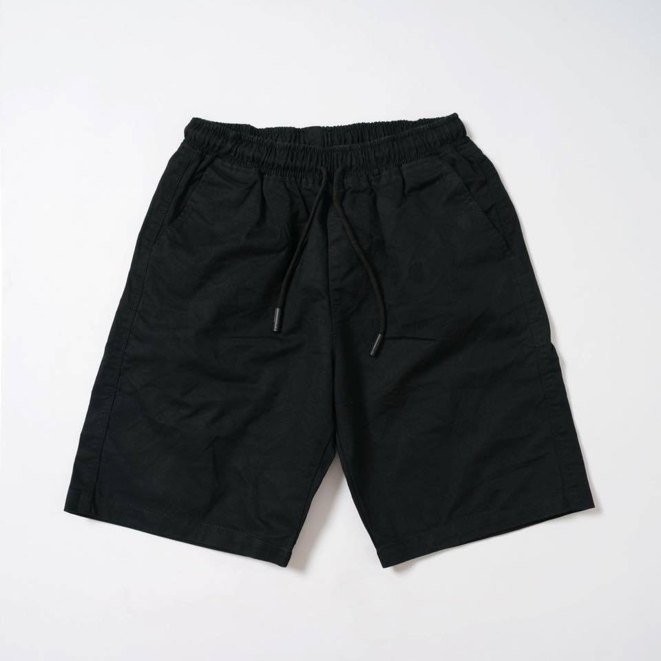 Quần short kaki pants unisex màu đen trơn ống suôn đùi Hàn Quốc 2020