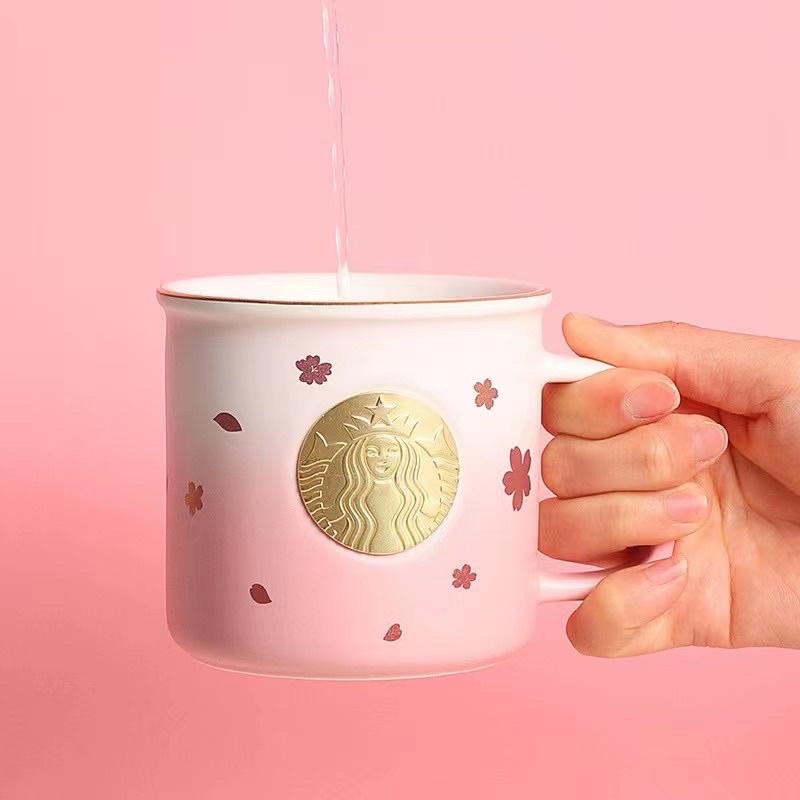 Cốc sứ STARBUCKS Sakura Hồng ombre Dung tích 355ml