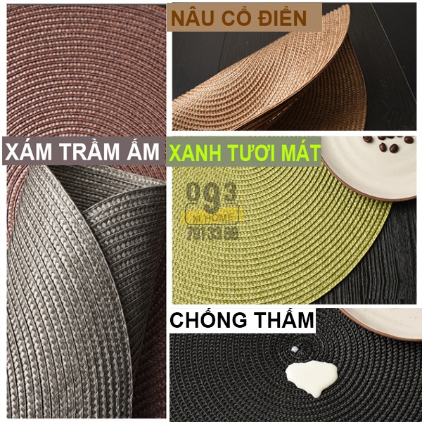 Khăn Lót Chén Dĩa Tròn 38x38 cm