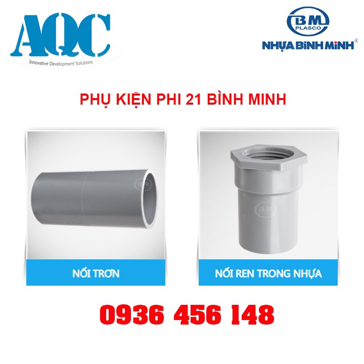 Phụ kiện ống nhựa Bình Minh phi 21