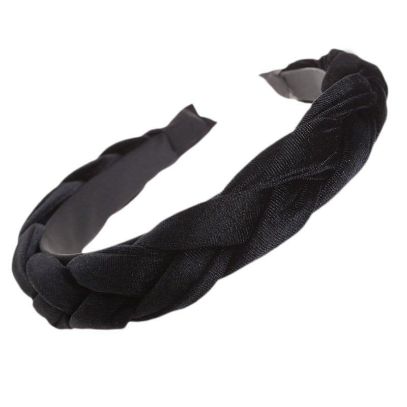 Flgo Băng Đô Vải Nhung Bện Thủ Công Bản Rộng Phong Cách Dân Tộc Hàn Quốc Cho Nữ