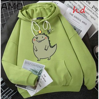 áo HOODIE khủng long đội gà Hi form thụng unisex giá rẻ❤️chất nỉ bông❤️form thụng unisex❤️mặc đôi nhóm