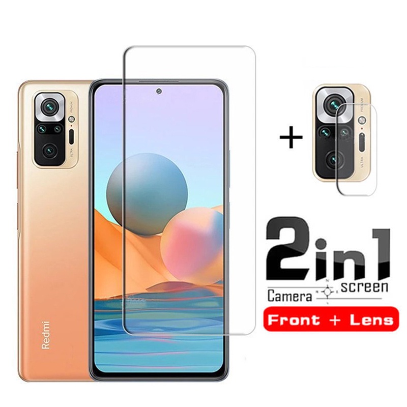 Ốp điện thoại kính cường lực 2 trong 1 cho Xiaomi Redmi Note 10 Pro Xaomi Xiomi Redmy Note 10Pro Note10