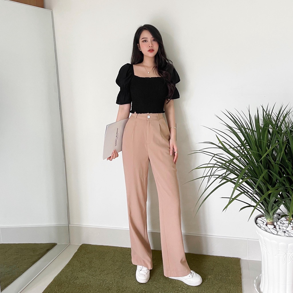 QUẦN TÂY SUÔNG XẾP LY ZAREEN TRS17 NÂU