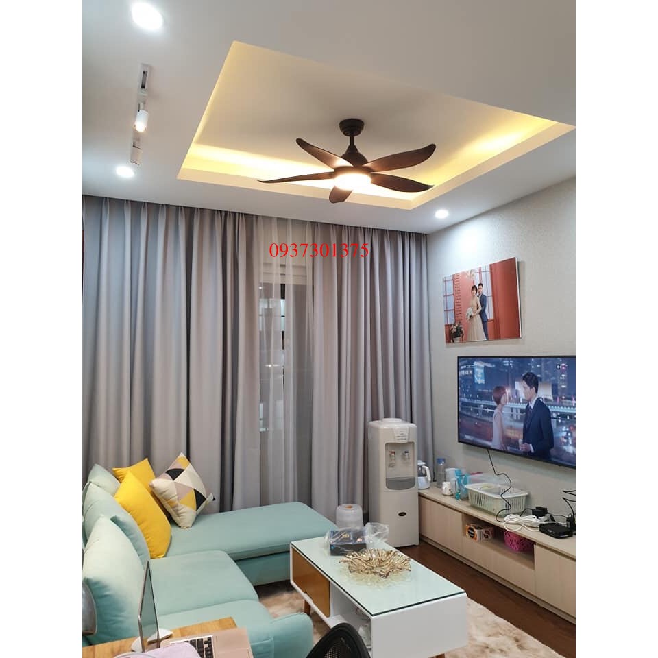 Quạt Trần Đèn Động Cơ DC Lõi Đồng [Tặng Kèm Móc Cao Su Treo Trần ] Có 6 Tốc Độ Gió,Sải Rộng Cánh 1m32,Đèn Led 3 chế độ s | BigBuy360 - bigbuy360.vn
