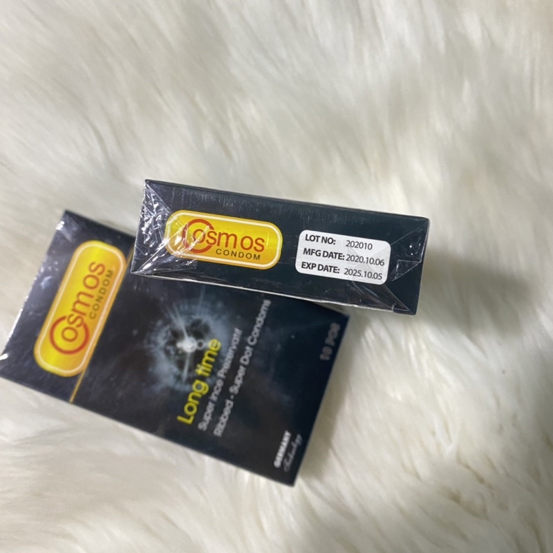 BAO CAO SU COSMOS hộp 10 chiếc siêu mỏng, gel bôi trơn, tăng cảm giác, kéo dài thời gian