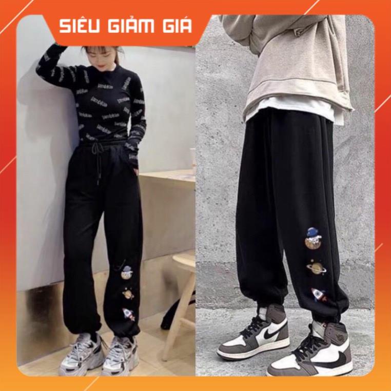 Quần Jogger Ống Suông Chất Nỉ Da Cá Hoạ tiết Gobi Ulzzang Unisex Nam Nữ