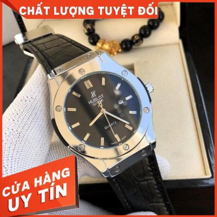 [Hublot dây da] Đồng hồ nam Hublot - máy pin - Size 42 mm Hàng có bảo hành 12 tháng | BigBuy360 - bigbuy360.vn