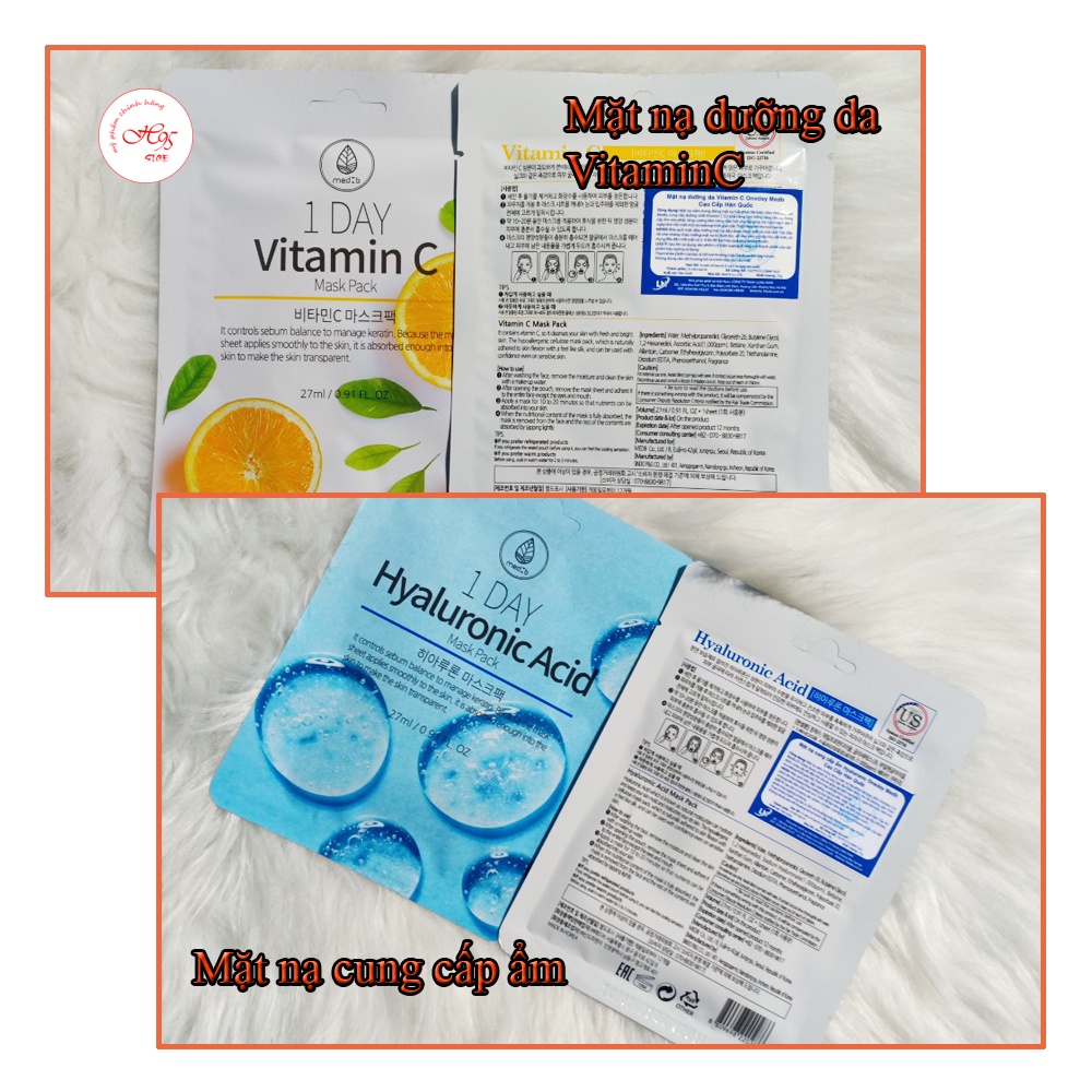 Mặt nạ Hàn Quốc mặt nạ giấy làm trắng giữ ẩm ngừa lão hóa Oneday Medb 27g