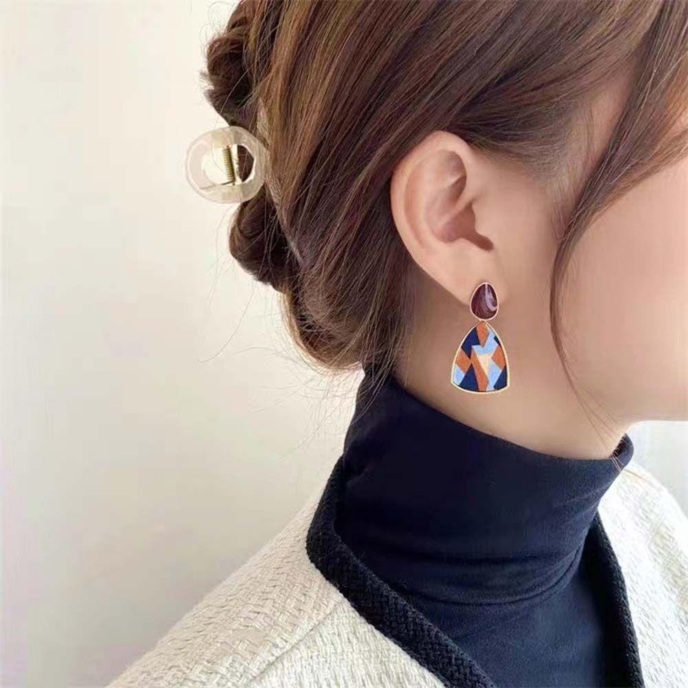 MOCHO Đôi Khuyên Tai Kim Loại Hình Ghim Cài Thời Trang Cho Nữ