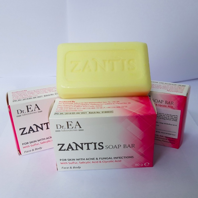 [CHÍNH HÃNG] xà phòng Zantis 80g hỗ trợ giảm mụn lưng và dày sừng nang lông