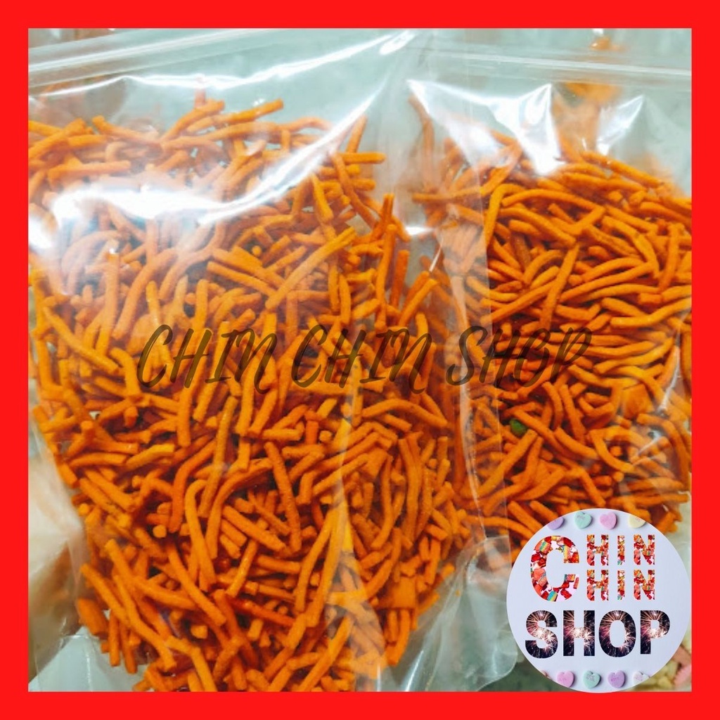 Bánh bim bim tăm que đậu Hà Lan Túi Zip 300g/500g, giòn ngon, bánh tuổi thơ - ĂN VẶT CHIN CHIN.
