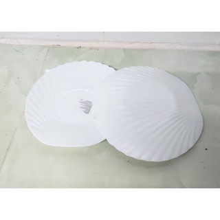 Combo 2 dĩa sứ opal 20cm hình vỏ sò