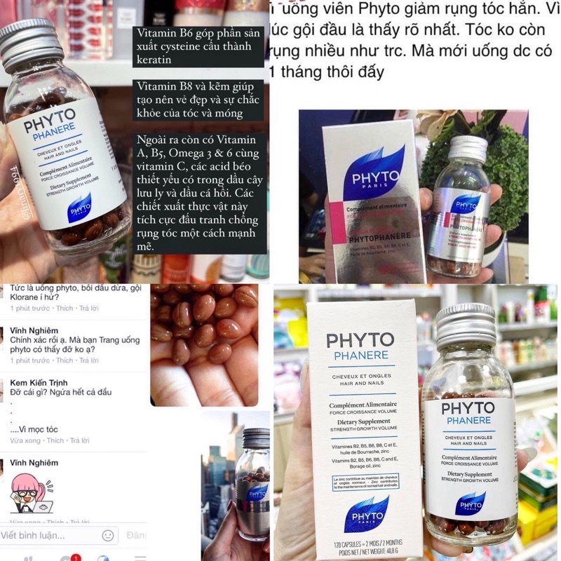 Viên mọc tóc Phyto nội địa Pháp - 120 viên