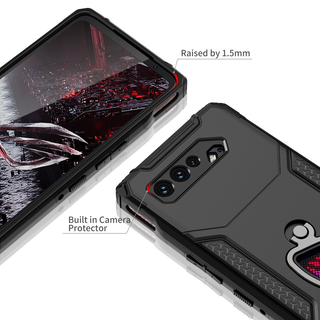 Ốp điện thoại dạng giáp chống rơi kèm giá đỡ cao cấp cho Asus Rog Phone 5 / Rog Phone 5s