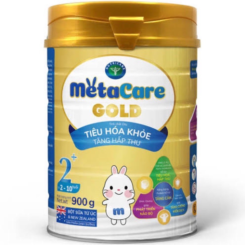 Sữa Metacare gold 2+ loại 900g (mẫu mới)
