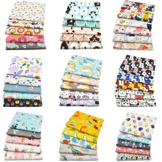 5 Cái / bộ Gói Vải Vuông Hoạt Hình Cotton Dệt Vải Chắp Vá Khăn Giấy Vải Dệt Gia Đình