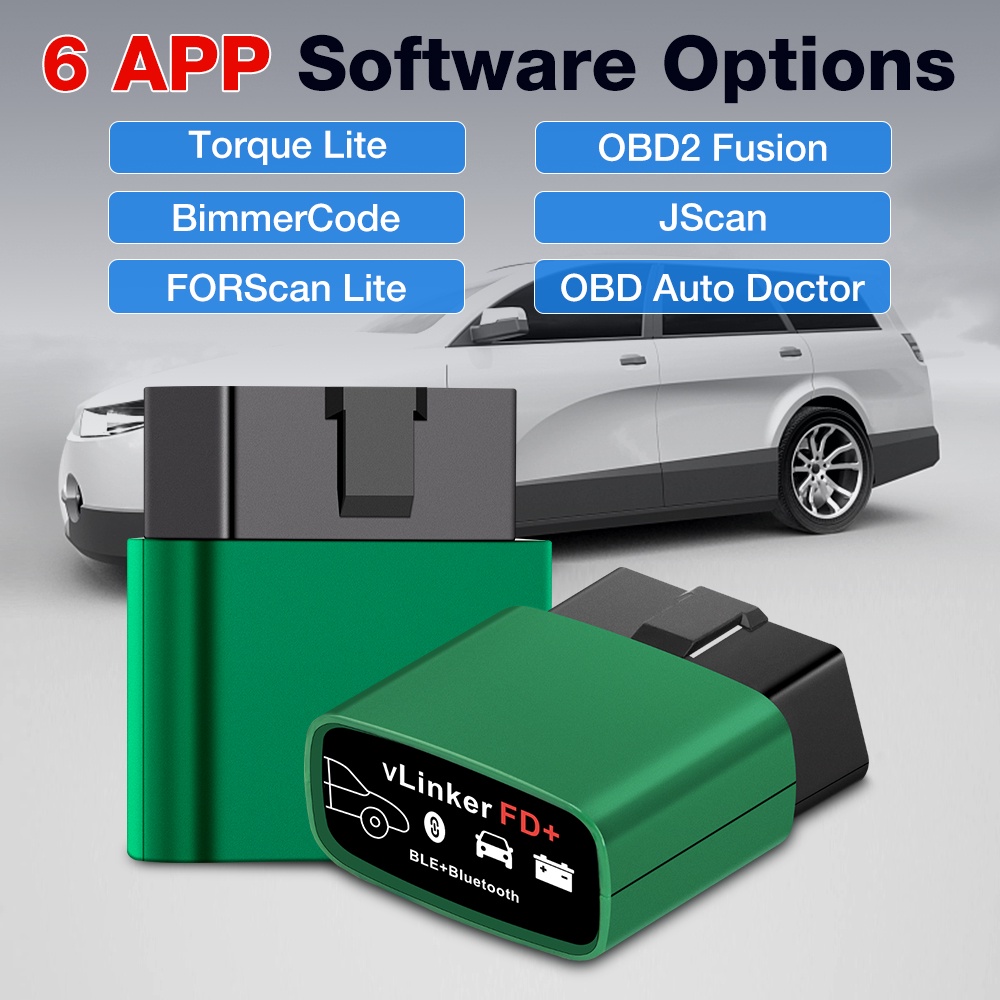 Thiết Bị Quét Chẩn Đoán Lỗi Xe Hơi Bluetooth 4.0 Vgate Vgate FD+ ELM327 Cho Ford wifi OBD2 J2534 ELM 327 MS