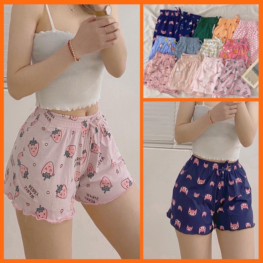 [QUẦN NGỦ NỮ] Quần đùi nữ hoa mặc ngủ, Quần short nữ thoáng mát, thấm hồ hôi (màu ngẫu nhiên) | BigBuy360 - bigbuy360.vn