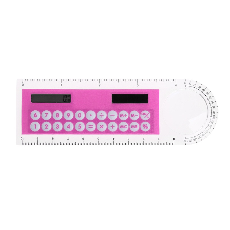 Thước kẻ có máy tính điện tử kỹ thuật số 2 trong 1 mini 10cm làm quà tặng cho trẻ em trường học văn phòng