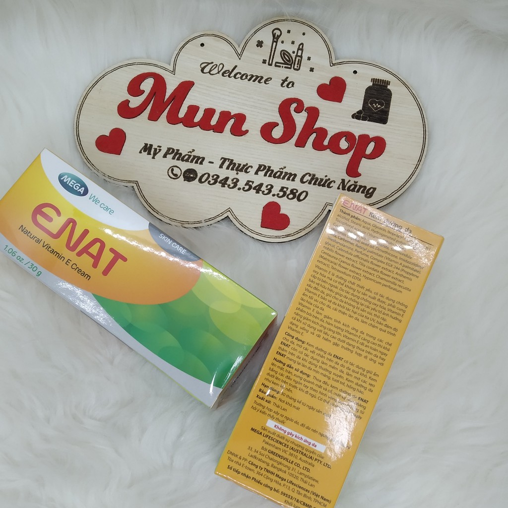 Kem dưỡng ẩm Enat Natural Vitamin E Cream