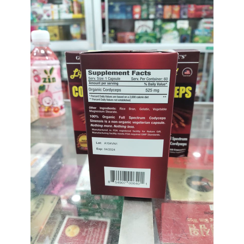 Viên uống Đông trùng hạ thảo Cordyceps LifeShield⚡Nhập khẩu Mỹ⚡Hộp 60 viên Giúp bồi bổ cơ thể và chống lão hóa