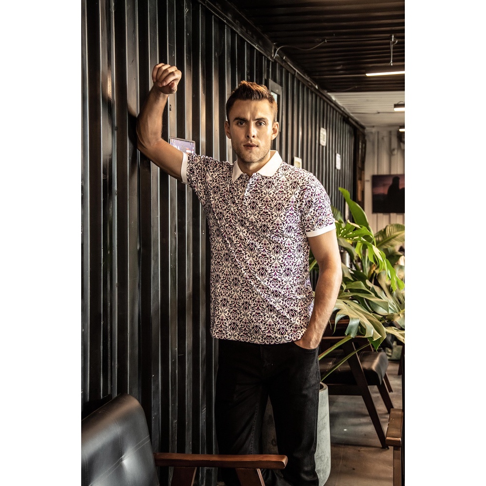 Áo Polo JustMen Họa Tiết SS22.4