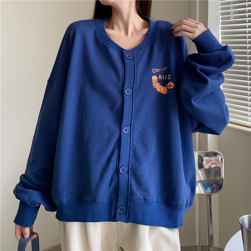 Áo Nỉ Cardigan Riiz Cúc Cài Phong Cách Hàn Quốc | BigBuy360 - bigbuy360.vn