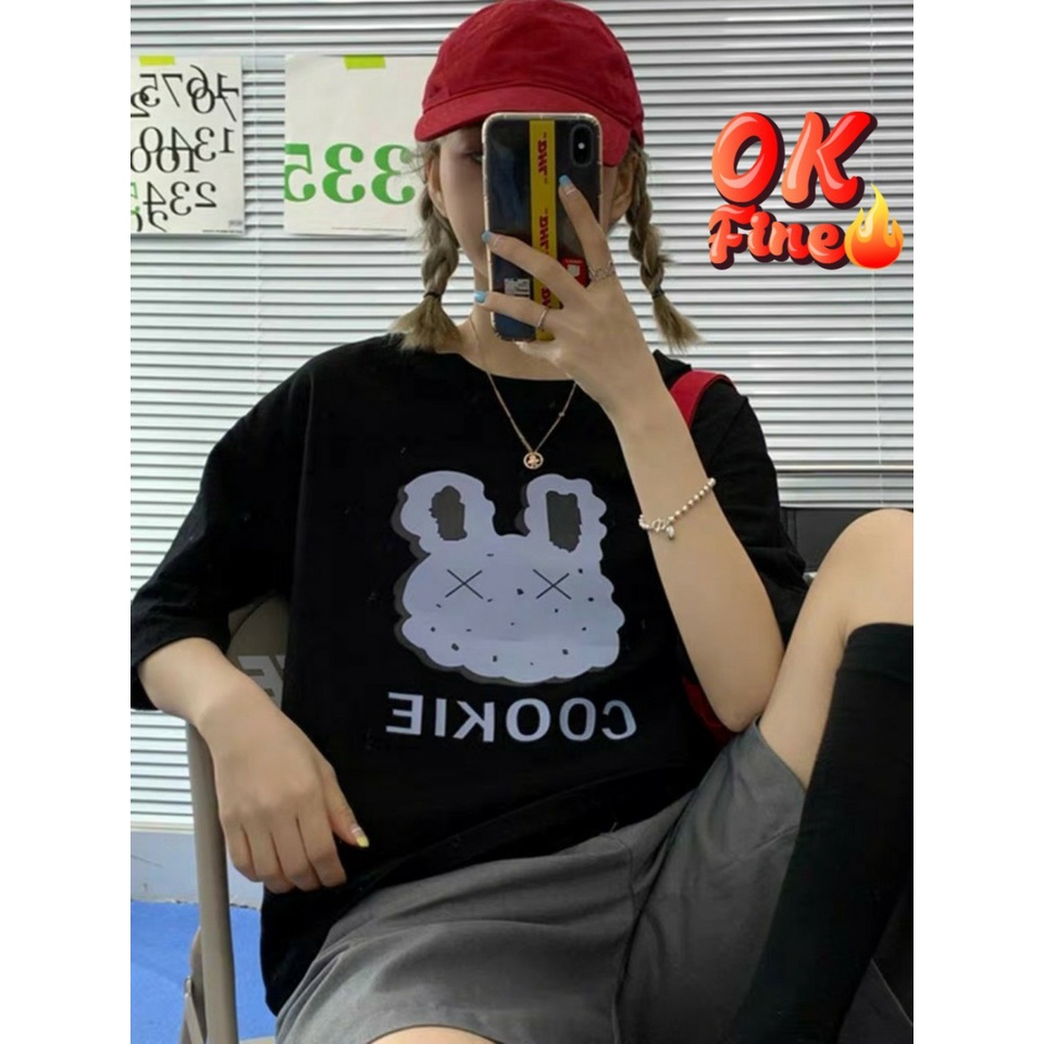 [HÀNG HÈ, KÈM QUÀ XINH] ÁO THUN, ÁO PHÔNG NAM NỮ COOKIE TAY LỠ FORM RỘNG 2 MÀU ĐEN TRẮNG SIÊU IÊU TEENS FASHION