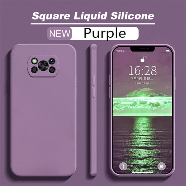 Ốp điện thoại silicon nhám cạnh vuông cho Xiaomi POCO X4 M4 M3 X3 GT NFC F2 F3 Pro 4G 5G 2022