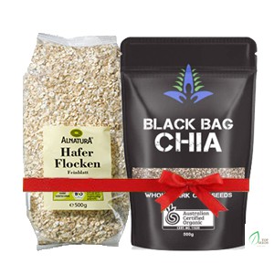 [COMBO GiẢM CÂN] 1 Gói Yến Mạch Hafer Flocken + 1 Gói Black Bag Chia