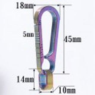 Carabiner EDC Titanium 45mm