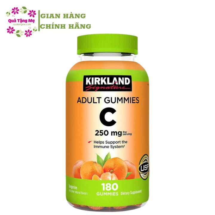 Kẹo Dẻo Bổ Sung Vitamin C Kirkland Adult Gummies C 250mg Hộp 180 viên - Nhập Khẩu Mỹ