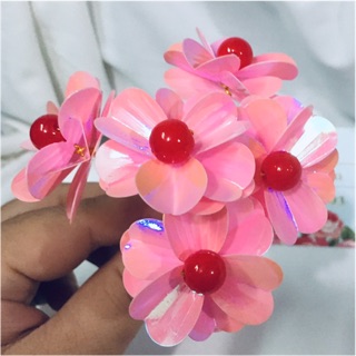 Combo 5 mai đào ảnh thật 3D 4cm nguyên liệu trang trí HandMade cây cành vàng là Ngọc phk shop