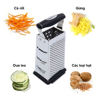 Dụng Cụ Bào Rau Củ 4 Mặt Benchusch - Cắt Lát, Bào Sơi To, Bào Sơi Nhỏ, Nạo Rau Củ Quả Đa Năng Bằng Inox