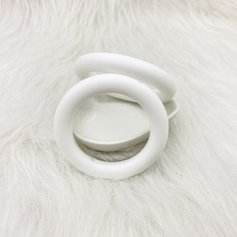 Set 5 Vòng Silicone 65mm Tự Làm Đồ Ngậm Mọc Răng Cho Bé