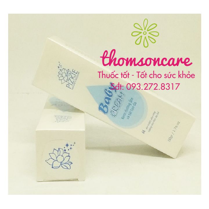 Kem trầu không dưỡng da Pizke Baby Cream - Tuýp 50g - An toàn cho mọi loại da