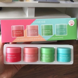🍓 Mặt nạ ngủ môi LANEIGE set 4 x hũ 8g