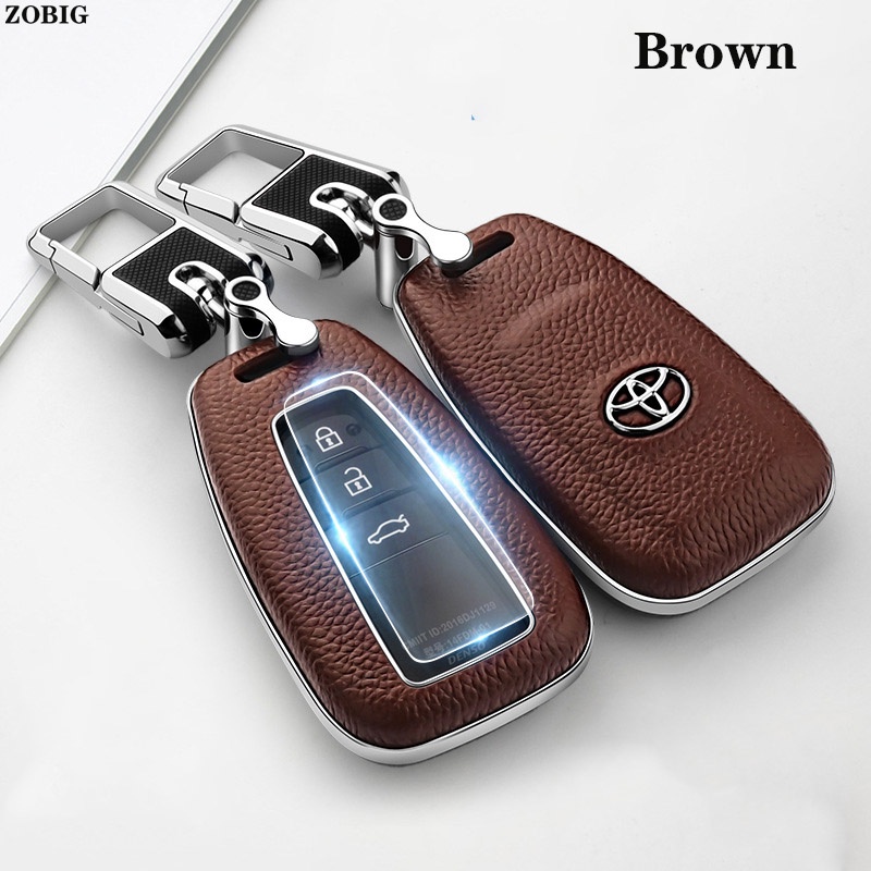 Vỏ Da Bảo Vệ Chìa Khóa Điều Khiển Từ Xa Cho Xe Hơi Toyota CHR Prado Camry Avalon RAV4 Highlander Avalon Prius Corolla Cross GT86