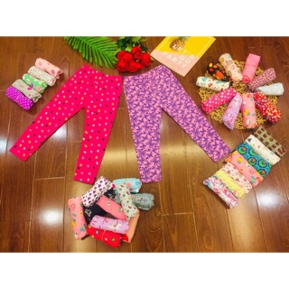 Quần legging co giãn 4 chiều bé gái ( set 5 quần )