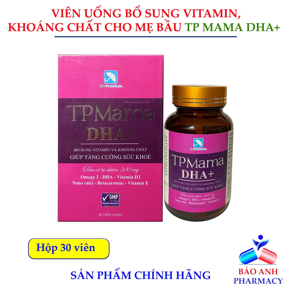 VIÊN UỐNG BỔ BÀ BẦU_TĂNG CƯỜNG DHA- TP MAMA DHA+ _ Hộp 30 viên.