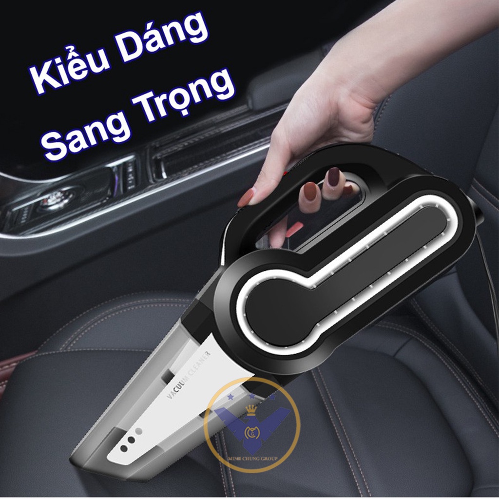 Máy hút bụi ô tô cầm tay kèm bơm lốp mini đa năng 4 trong 1