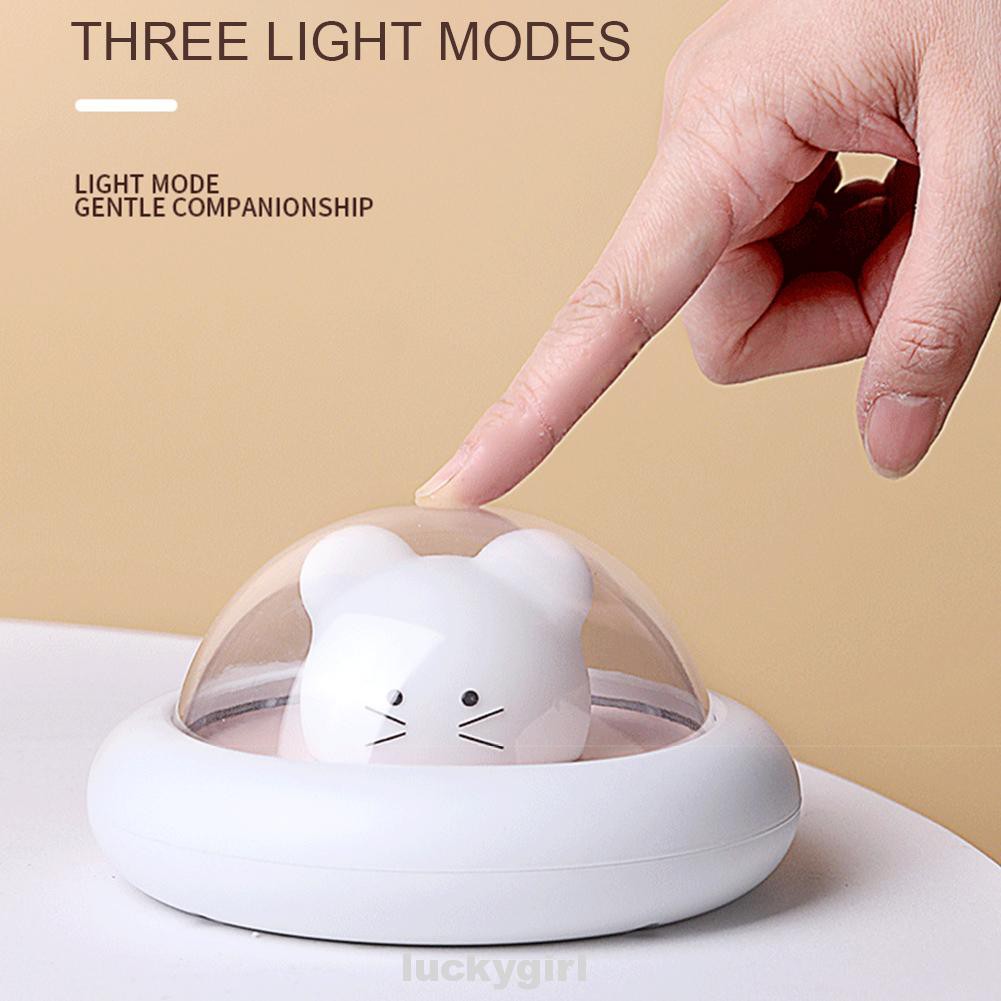 Đèn Ngủ Led Sạc Usb Hình Chú Chuột Không Gian Dễ Thương