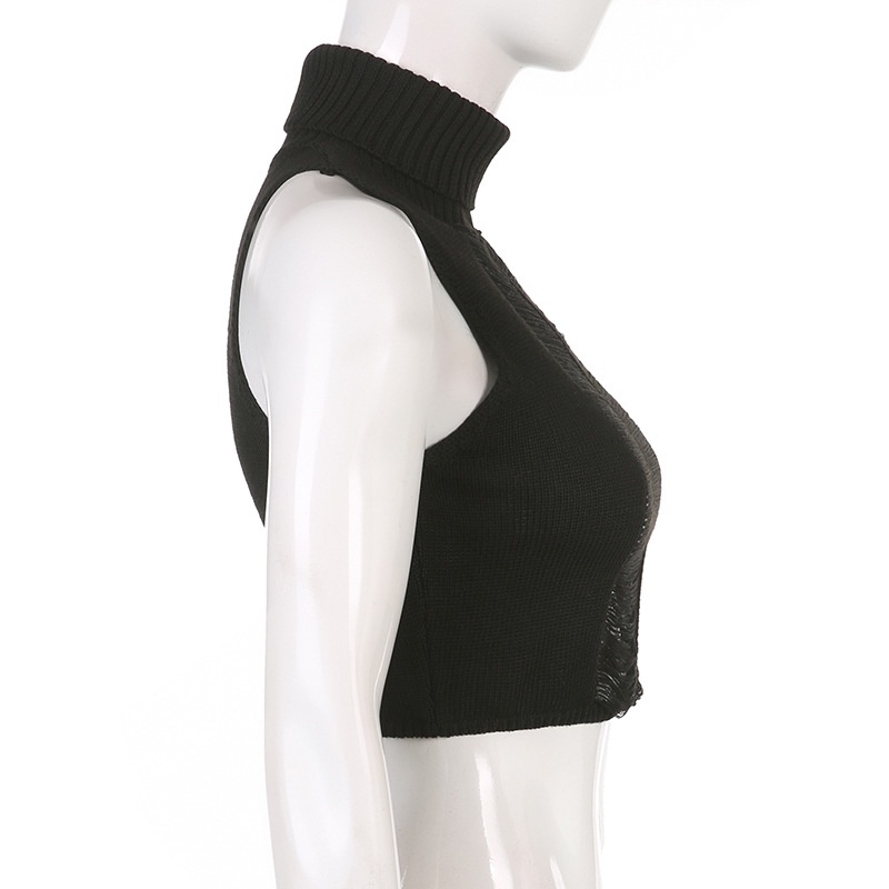 Áo Tank Top Sát Nách Lưng Cao Phối Lưới Thời Trang Đường Phố Cá Tính Cho Nữ