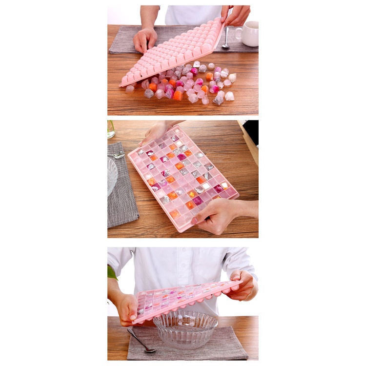 Khay Làm Đá, Thạch Rau Câu 60/96 Viên Hình Kim Cương Nhỏ Từ Nhựa Pvc Cao Cấp Bền Đẹp