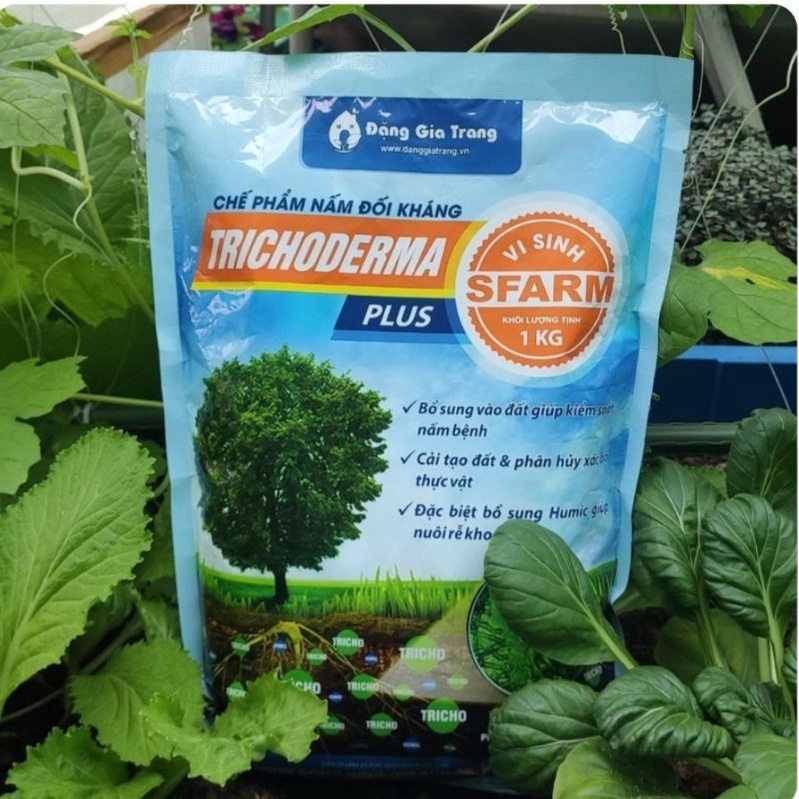 Trichoderma plus chế phẩm nấm đối kháng vi sinh Sfarm 1kg
