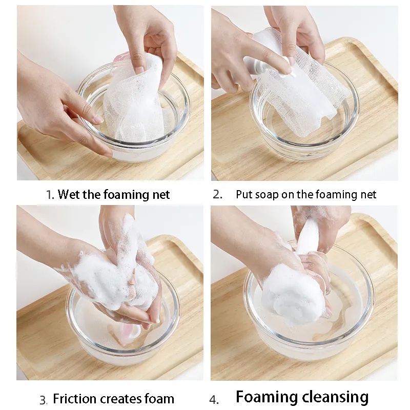 1 Túi Lưới Đựng Xà Phòng Tạo Bọt Tiện Dụng