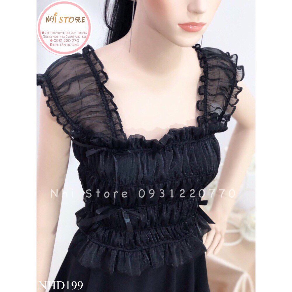 [FREESHIP 50K] ÁO KIỂU NHISTORE Dún Thun Lai Bèo ĐÍnh Nơ Dễ Thương Vải Tơ Ánh Freesize 48-57kg