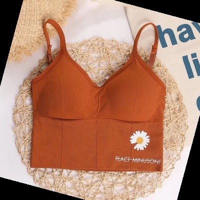 Áo BRA Len Tăm Hoa Cúc Tập GYM, YOGA Khoét Lưng Cao Cấp - 006BRA28