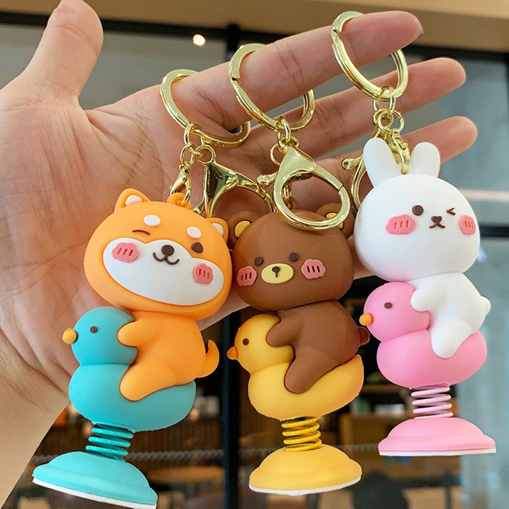 Móc khóa silicon thiết kế kiểu chú chó Shiba Inu đáng yêu